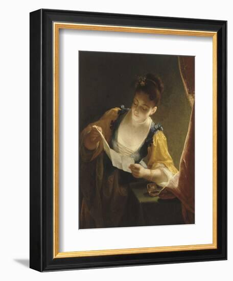 Jeune fille lisant une lettre-Jean Raoux-Framed Giclee Print