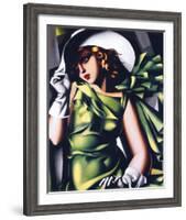 Jeune Fille Vert-Tamara de Lempicka-Framed Art Print