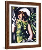 Jeune Fille Vert-Tamara de Lempicka-Framed Art Print