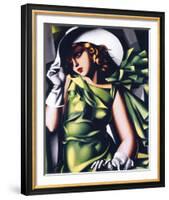 Jeune Fille Vert-Tamara de Lempicka-Framed Art Print