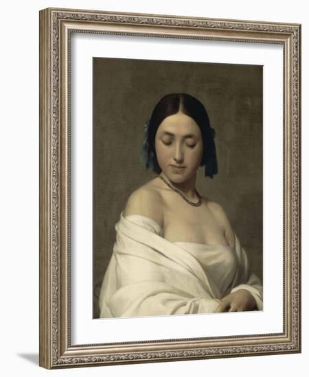 Jeune fille-Hippolyte Flandrin-Framed Giclee Print