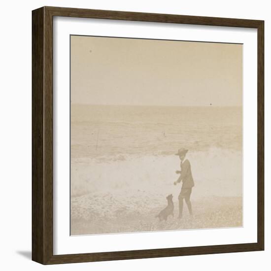 Jeune garçon et un chien face à la mer-Alexandre-Gustave Eiffel-Framed Giclee Print