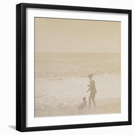 Jeune garçon et un chien face à la mer-Alexandre-Gustave Eiffel-Framed Giclee Print