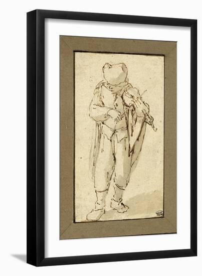 Jeune garçon jouant du violon-Adrien Van Ostade-Framed Giclee Print