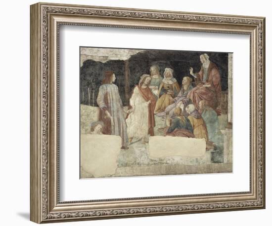 Jeune homme devant l'Assemblée des Arts Libéraux-Sandro Botticelli-Framed Giclee Print