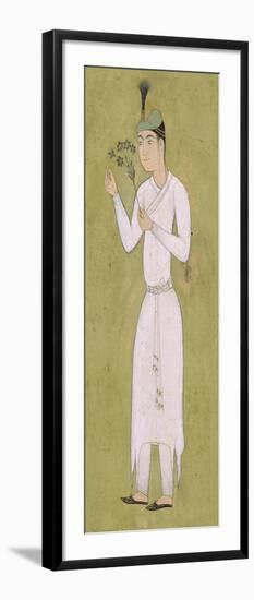 Jeune homme en blanc, coiffé d'un turban à aigrette-null-Framed Giclee Print