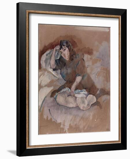 Jeune Italienne assise-Jules Pascin-Framed Giclee Print