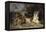 Jeune tigre jouant avec sa mère-Eugene Delacroix-Framed Premier Image Canvas