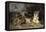 Jeune tigre jouant avec sa mère-Eugene Delacroix-Framed Premier Image Canvas