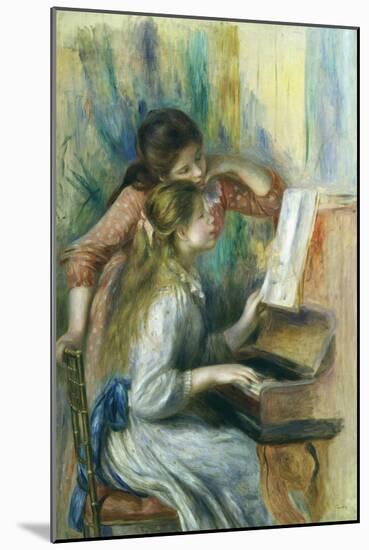 Jeunes Filles Au Piano, Young Girls at the Piano, C. 1892-Pierre-Auguste Renoir-Mounted Giclee Print