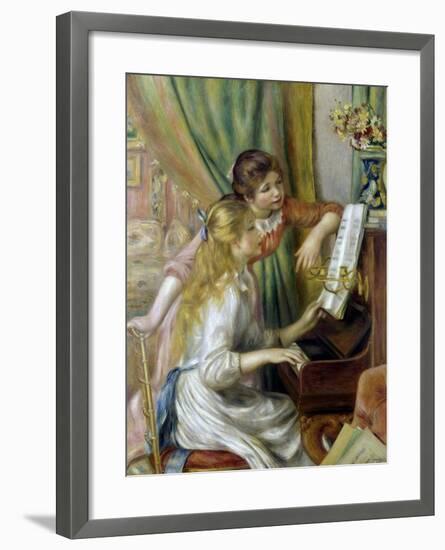 Jeunes filles au piano-Pierre-Auguste Renoir-Framed Giclee Print