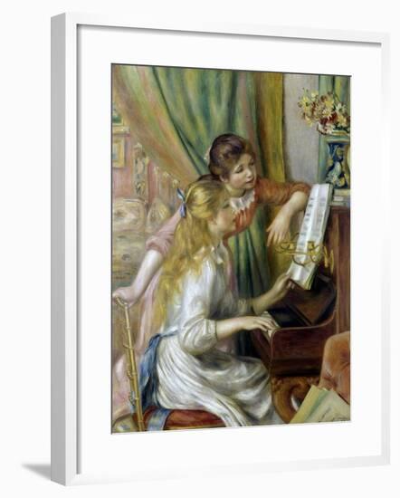 Jeunes filles au piano-Pierre-Auguste Renoir-Framed Giclee Print