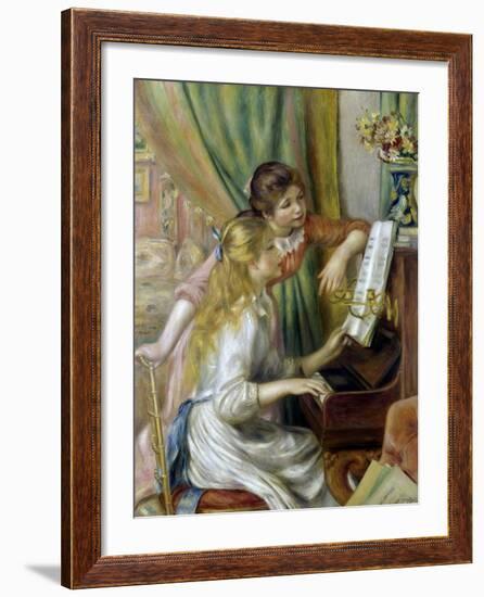 Jeunes filles au piano-Pierre-Auguste Renoir-Framed Giclee Print