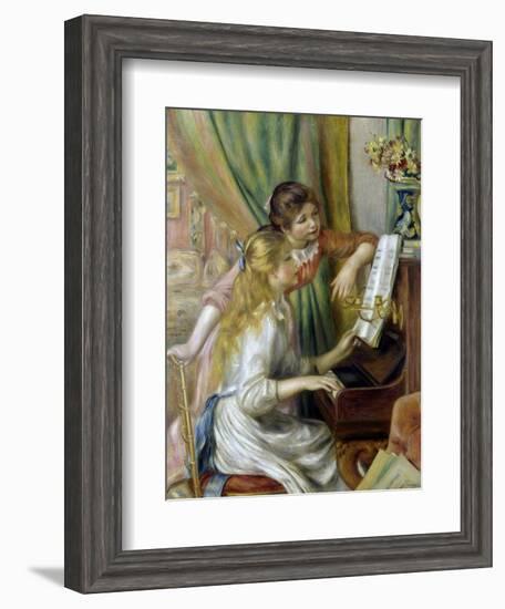 Jeunes filles au piano-Pierre-Auguste Renoir-Framed Giclee Print