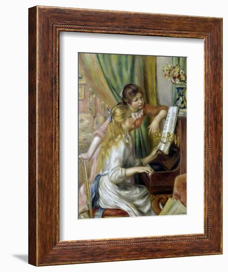 Jeunes filles au piano-Pierre-Auguste Renoir-Framed Giclee Print