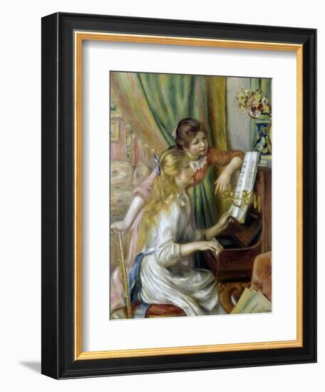 Jeunes filles au piano-Pierre-Auguste Renoir-Framed Giclee Print