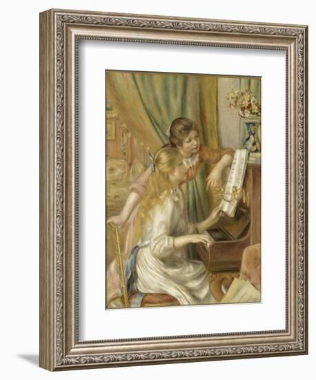 Jeunes filles au piano-Pierre-Auguste Renoir-Framed Giclee Print