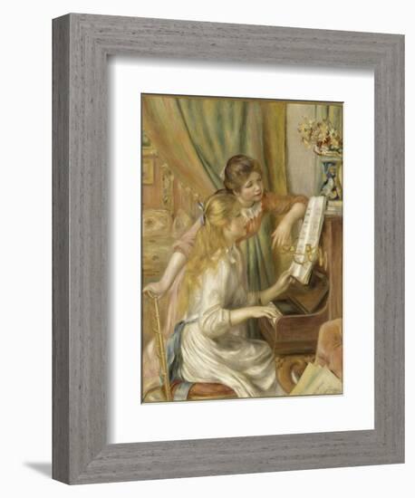 Jeunes filles au piano-Pierre-Auguste Renoir-Framed Giclee Print