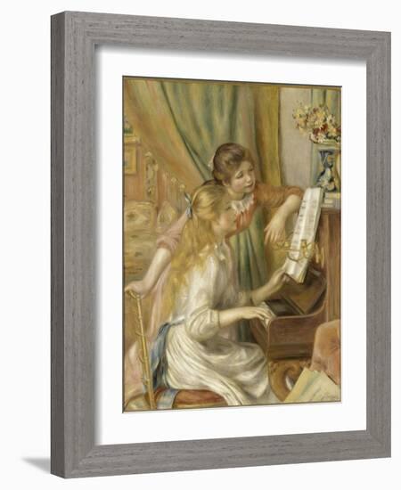 Jeunes filles au piano-Pierre-Auguste Renoir-Framed Giclee Print