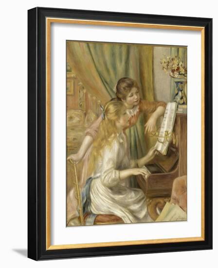 Jeunes filles au piano-Pierre-Auguste Renoir-Framed Giclee Print