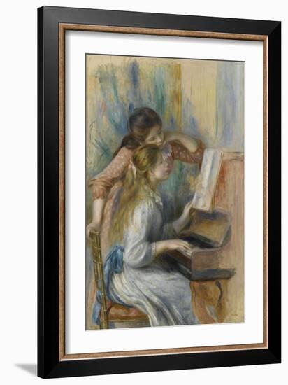 Jeunes filles au piano-Pierre-Auguste Renoir-Framed Giclee Print