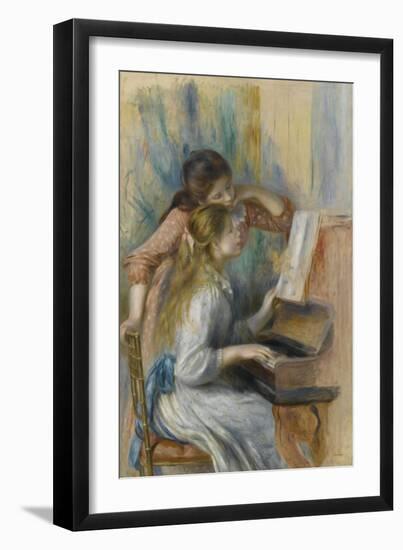 Jeunes filles au piano-Pierre-Auguste Renoir-Framed Giclee Print