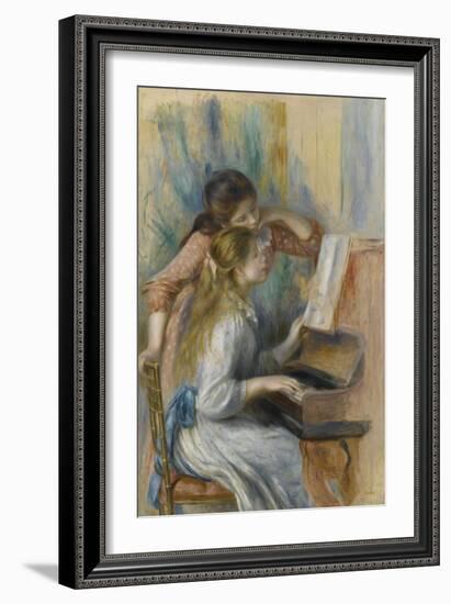 Jeunes filles au piano-Pierre-Auguste Renoir-Framed Giclee Print