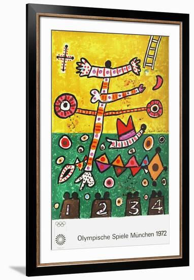 Jeux Olympiques Munich 1972-Alan Davie-Framed Premium Edition