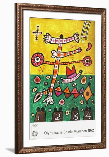 Jeux Olympiques Munich 1972-Alan Davie-Framed Premium Edition