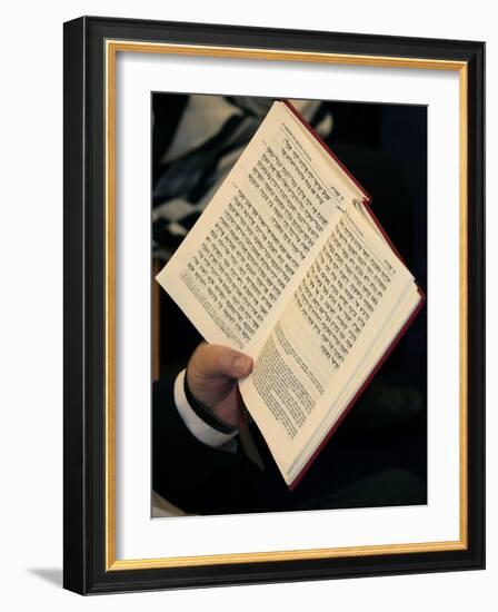 Jew Reading Patah Eliahou Prayer Book, Paris, France, Europe-Godong-Framed Photographic Print