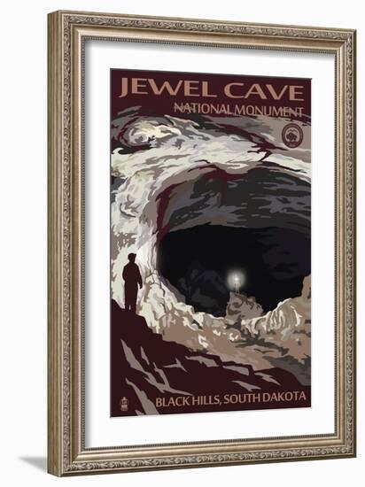 Jewel Cave National Monument - Black Hills, South Dakota-Lantern Press-Framed Art Print