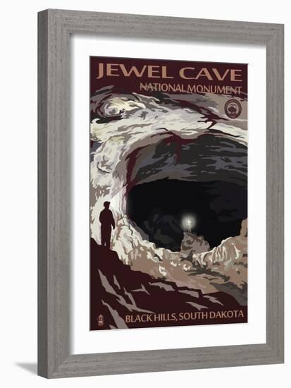 Jewel Cave National Monument - Black Hills, South Dakota-Lantern Press-Framed Art Print