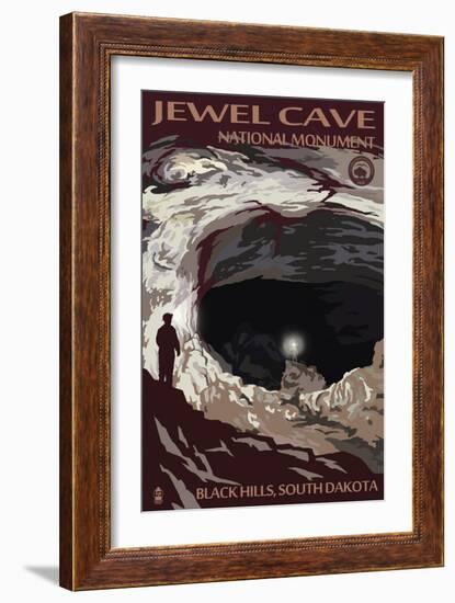 Jewel Cave National Monument - Black Hills, South Dakota-Lantern Press-Framed Art Print