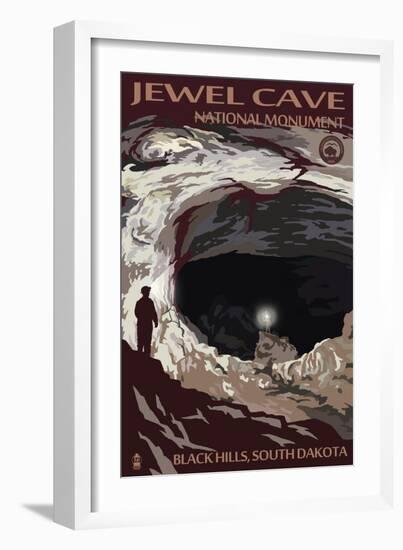 Jewel Cave National Monument - Black Hills, South Dakota-Lantern Press-Framed Art Print