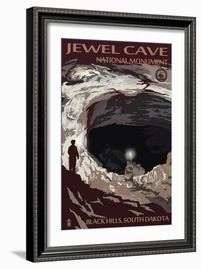 Jewel Cave National Monument - Black Hills, South Dakota-Lantern Press-Framed Art Print