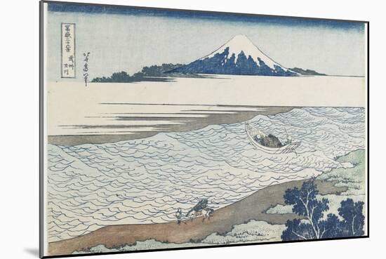 Jewel River in Musashi Province, 1831-1834-Katsushika Hokusai-Mounted Giclee Print