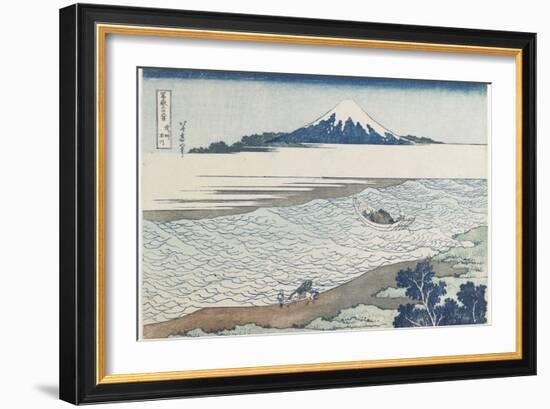 Jewel River in Musashi Province, 1831-1834-Katsushika Hokusai-Framed Giclee Print