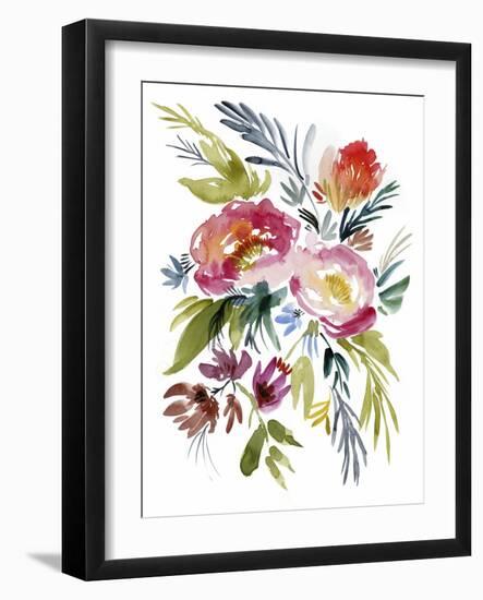 Jeweled Bouquet I-Jennifer Goldberger-Framed Art Print
