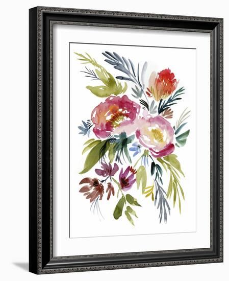 Jeweled Bouquet I-Jennifer Goldberger-Framed Art Print