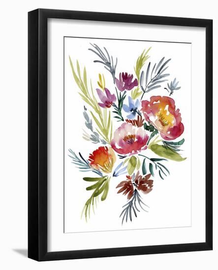 Jeweled Bouquet II-Jennifer Goldberger-Framed Art Print