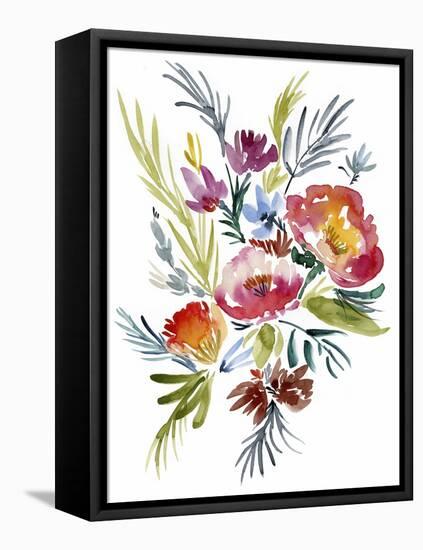 Jeweled Bouquet II-Jennifer Goldberger-Framed Stretched Canvas