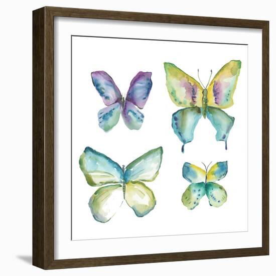 Jeweled Butterflies II-Chariklia Zarris-Framed Art Print