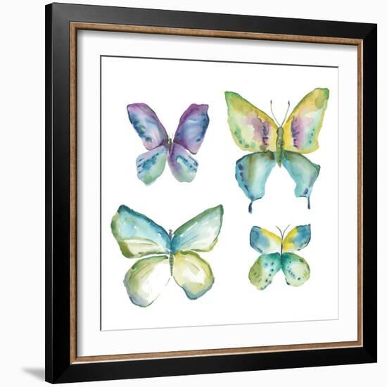 Jeweled Butterflies II-Chariklia Zarris-Framed Art Print