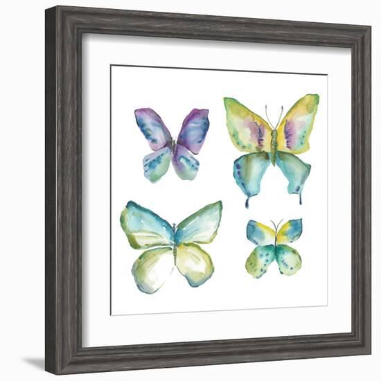 Jeweled Butterflies II-Chariklia Zarris-Framed Art Print