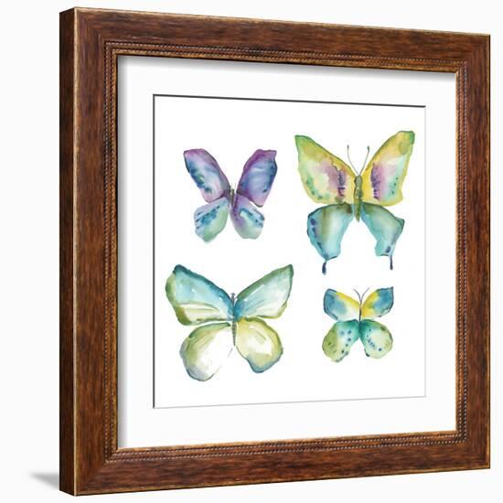 Jeweled Butterflies II-Chariklia Zarris-Framed Art Print