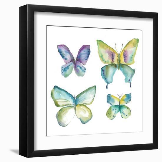 Jeweled Butterflies II-Chariklia Zarris-Framed Art Print