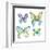 Jeweled Butterflies II-Chariklia Zarris-Framed Art Print