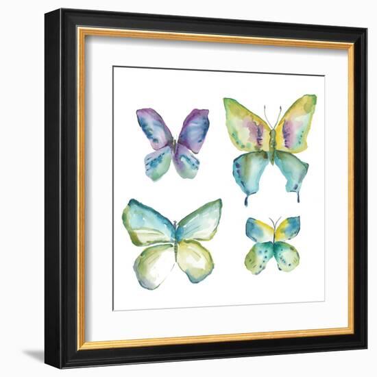 Jeweled Butterflies II-Chariklia Zarris-Framed Art Print