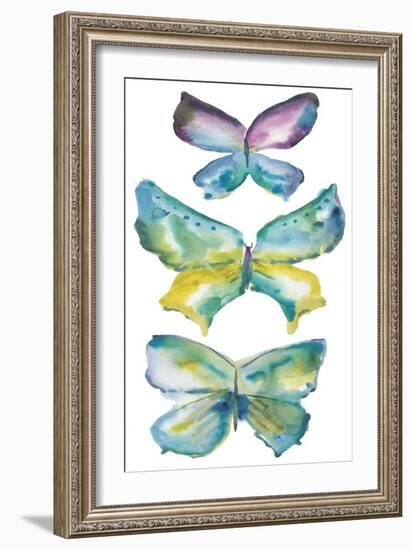 Jeweled Butterflies III-Chariklia Zarris-Framed Art Print