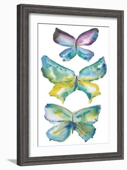 Jeweled Butterflies III-Chariklia Zarris-Framed Art Print